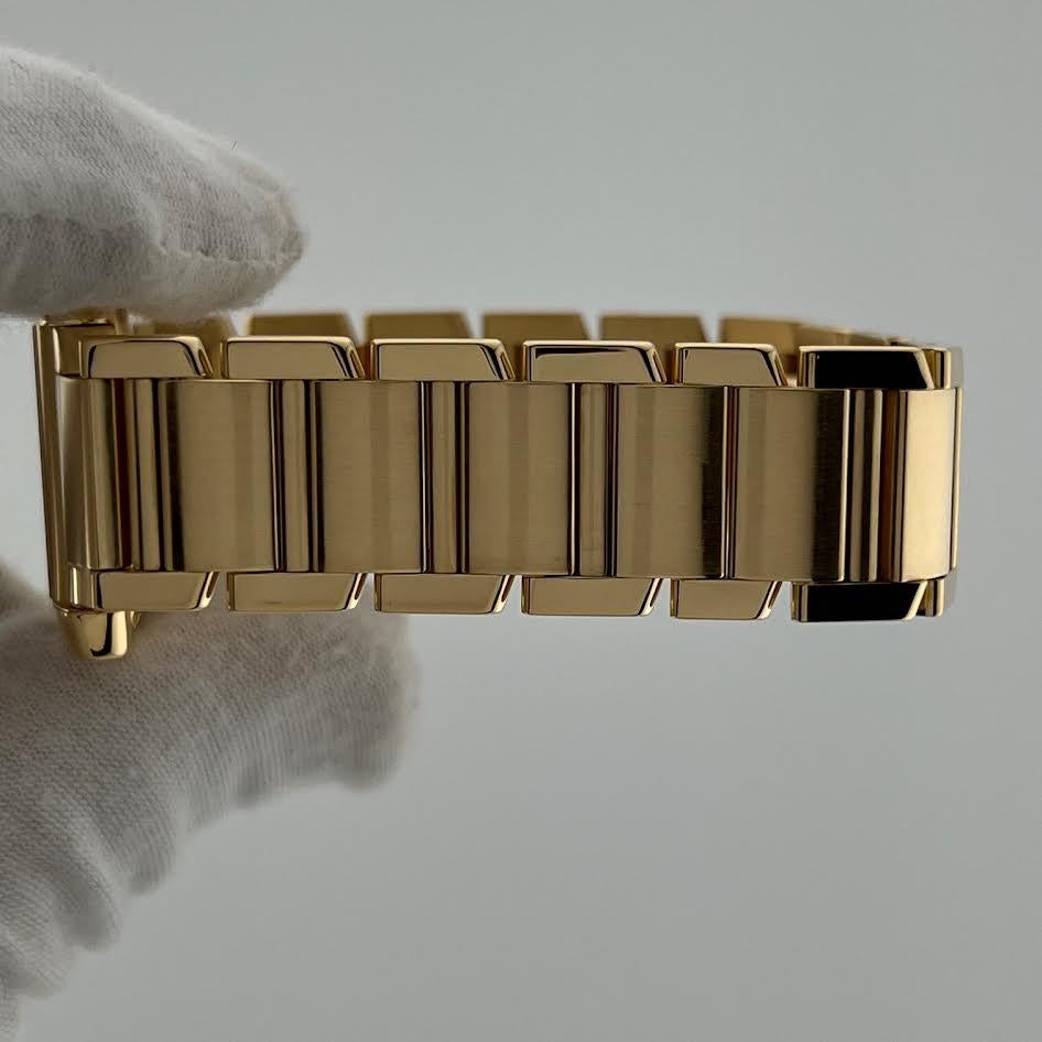 Cartier Tank Francaise 1840 28x32mm Cadran chiffres romains blanc Boîte or jaune 18k en vente 1