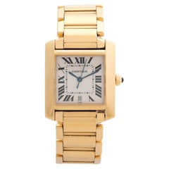 Cartier Tank Francaise 1840, Large Size, 18K Yellow Gold, with Box, Yr c2005