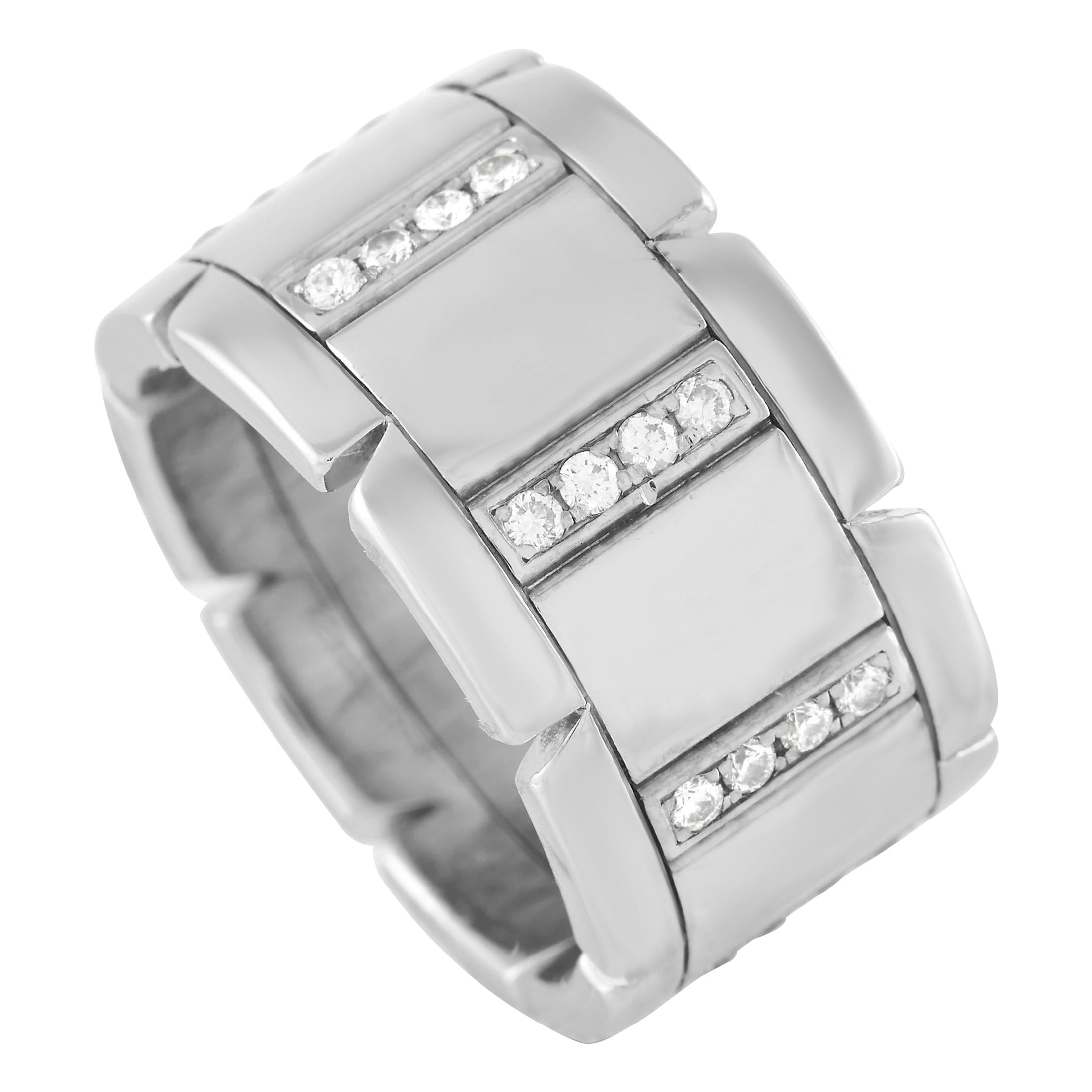 Cartier Tank Française 18K White Gold Diamond Band Ring