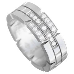 Cartier, bague Tank Franaise en or blanc 18 carats et diamants