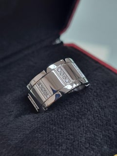 Cartier Tank Francaise 18k White Gold Diamond Ring