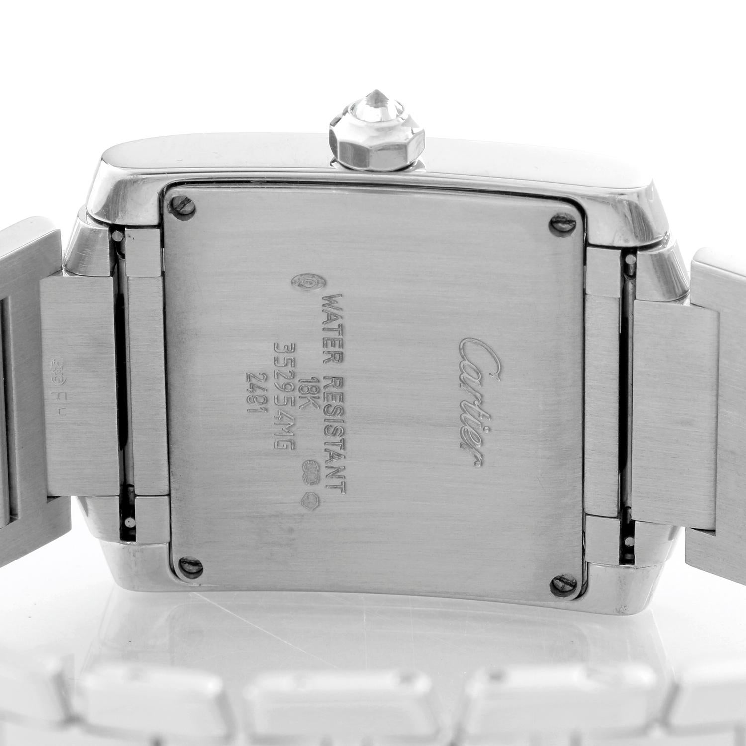 Women's Cartier Tank Francaise 18 Karat White Gold Midsize Watch WE101851
