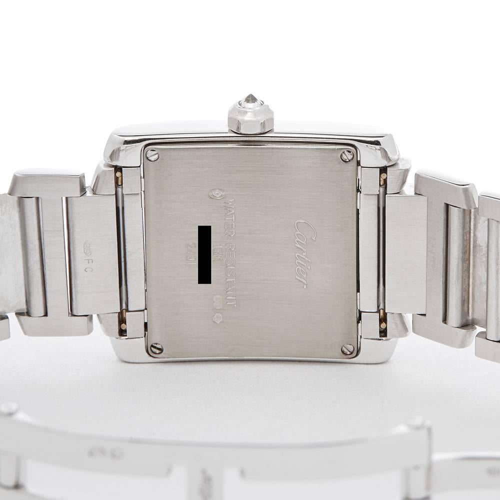 Cartier Tank Francaise 18 Karat White Gold Women's 2491 or WE1018S3 4