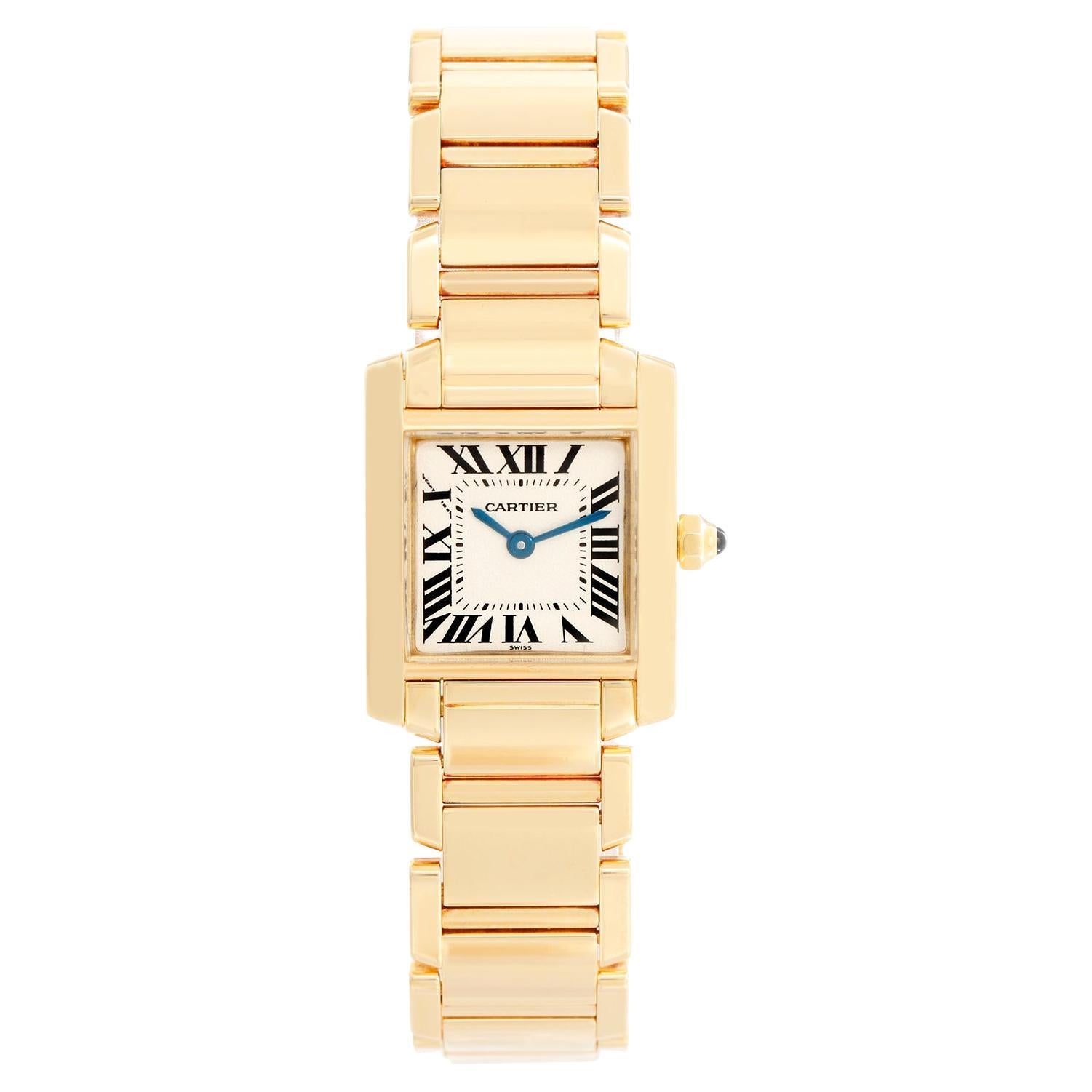 Cartier Tank Francaise 18k Yellow Gold Ladies Watch 1820