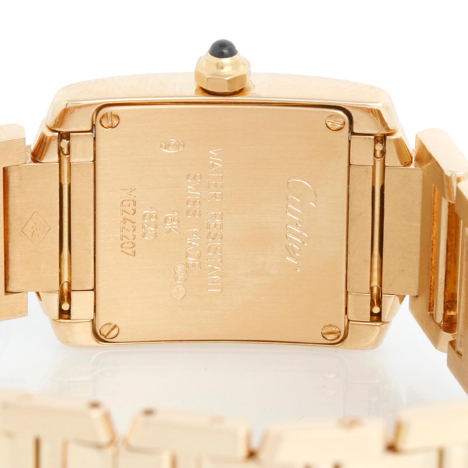 Cartier Tank Francaise 18k Yellow Gold Ladies Watch 1820 W50002N2 1