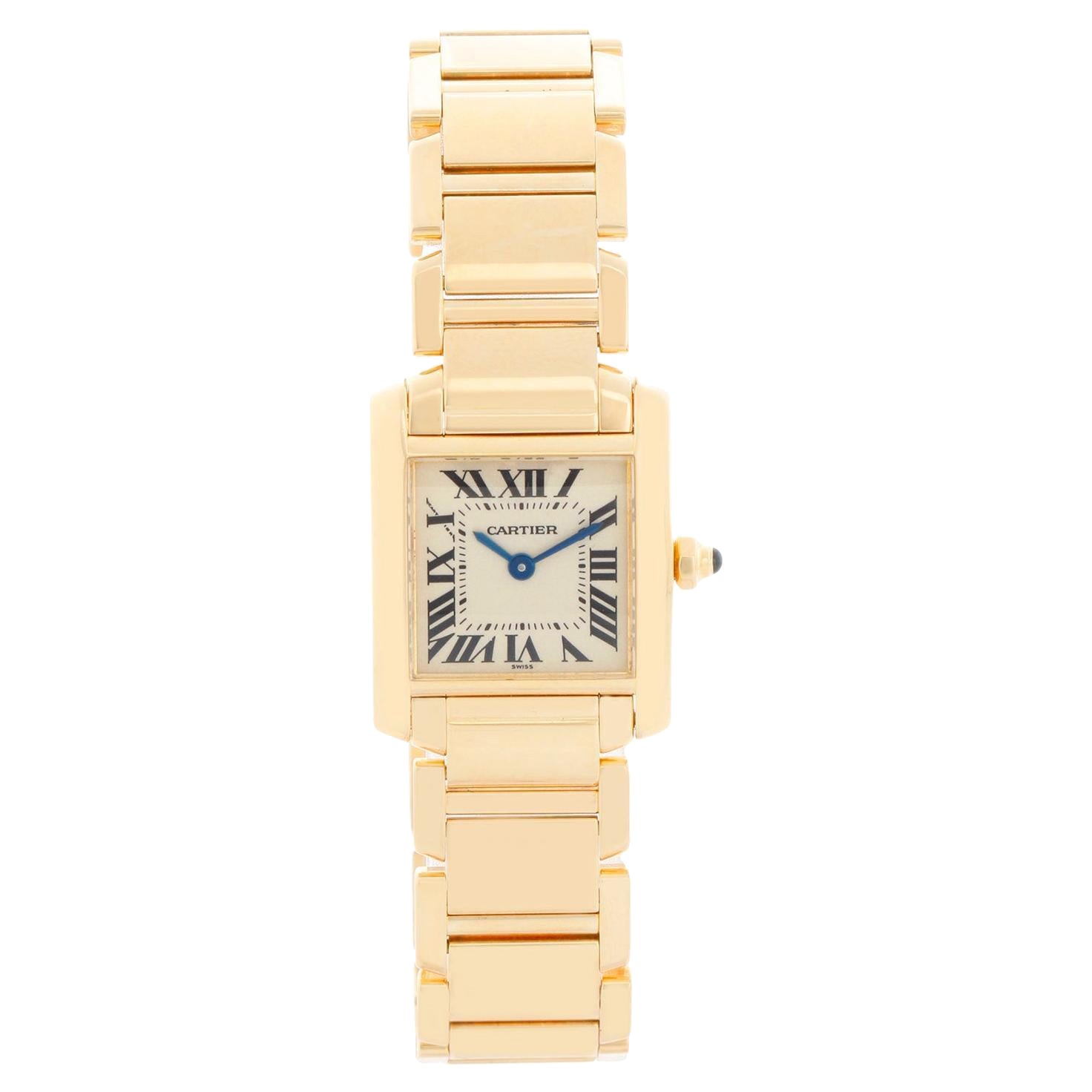 Reloj Cartier Tank Francaise 18k Oro Amarillo Señora 1820 W50002N2 en venta