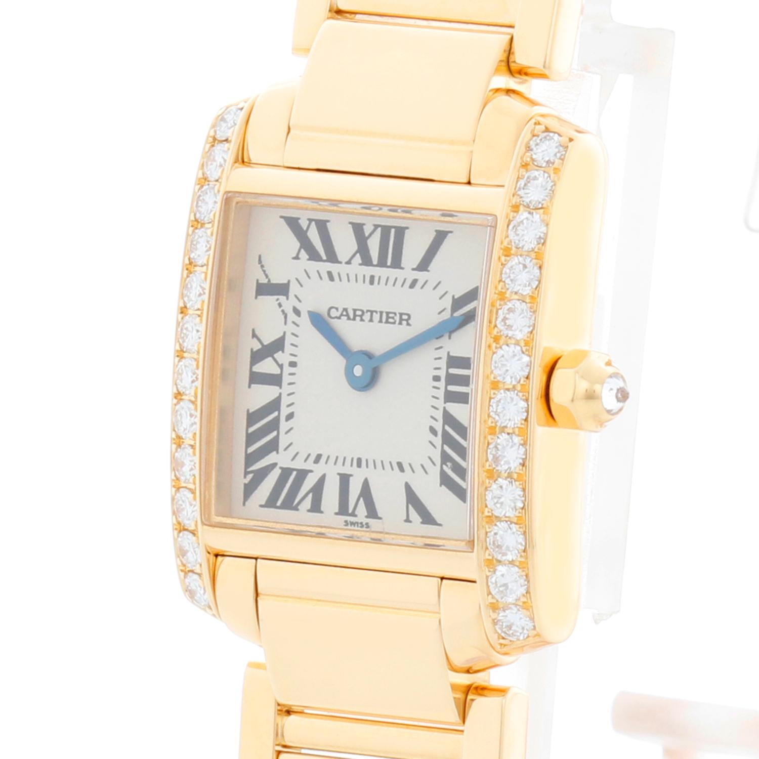 Cartier Tank Francaise Reloj de señora de oro amarillo de 18 quilates 2364 WE1001R8 en Excelente estado para la venta en Dallas, TX