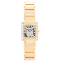 Cartier Tank Francaise 18k Yellow Gold Ladies Watch 2364 WE1001R8