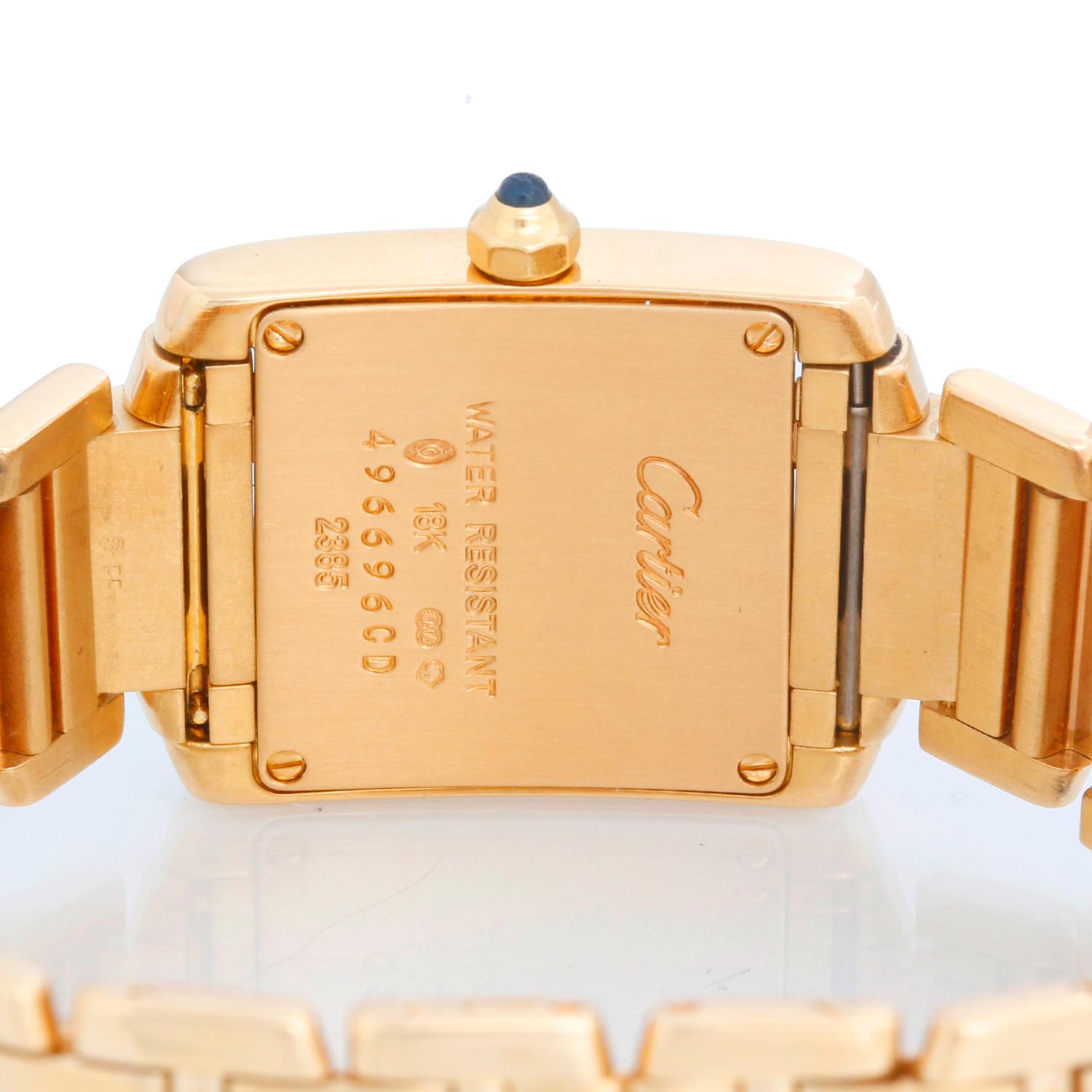Women's Cartier Tank Francaise 18k Yellow Gold Ladies Watch 2385