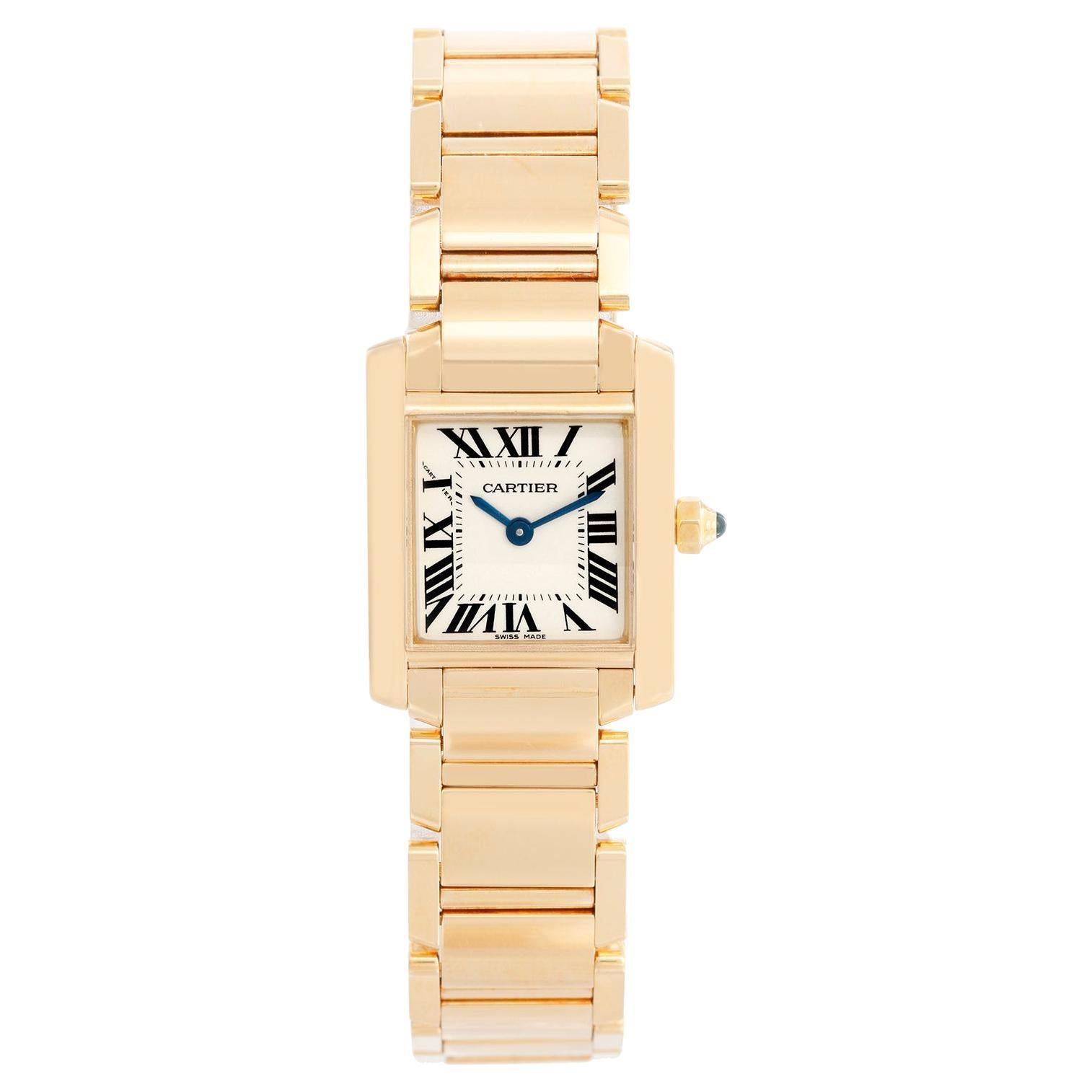 Cartier Tank Francaise 18k Yellow Gold Ladies Watch 2385