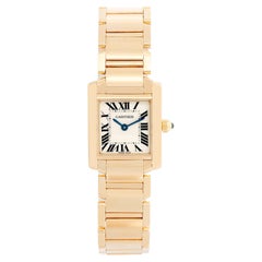 Cartier Tank Francaise 18k Yellow Gold Ladies Watch 2385
