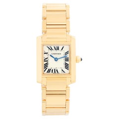 Cartier Tank Francaise 18k Gelbgold Damenuhr 2385