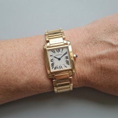 Cartier Tank Française 18k Yellow Gold Ladies Watch