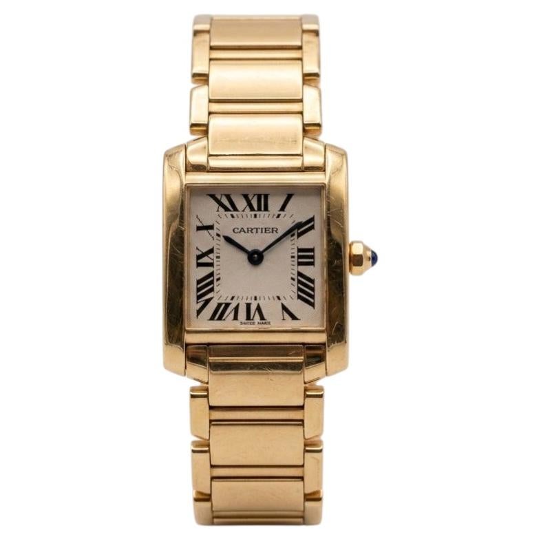 Reloj de mujer Cartier Tank Française de oro amarillo de 18 quilates