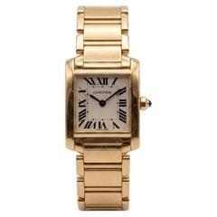 Cartier Tank Française 18k Yellow Gold Ladies Watch
