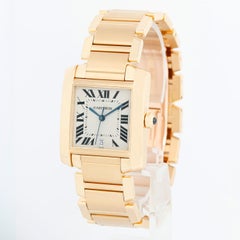 Cartier Tank Francaise 18k Yellow Gold Men's Watch W5000156 1840