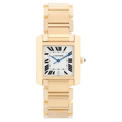 Cartier Tank Francaise 18k Yellow Gold Men's Watch W5000156 1840