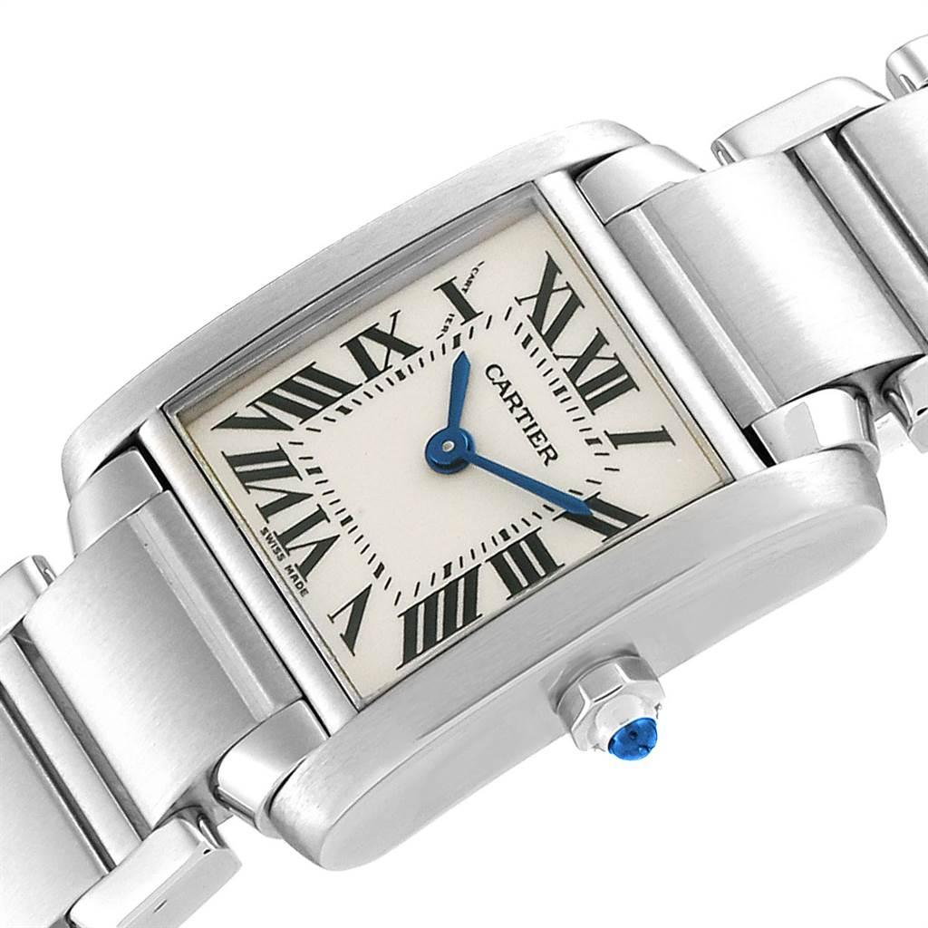 Cartier Tank Francaise Silver Dial Steel Ladies Watch W51008Q3 1