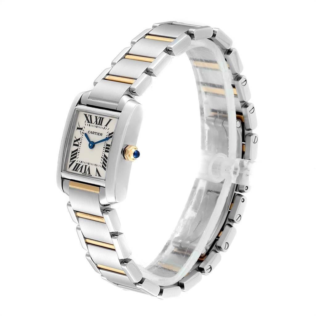 Women's Cartier Tank Francaise Steel Yellow Gold Ladies Watch W51007Q4 For Sale