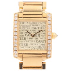 Cartier Tank Francaise 20 mm x 25 mm, or 18 carats, lunette avec diamants WE1023R8 Box