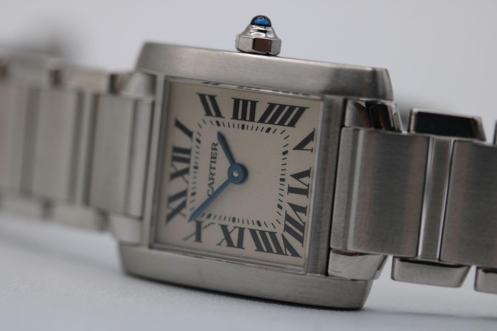  Cartier Tank Francaise 2300 Watch and Papers 1997 For Sale 11