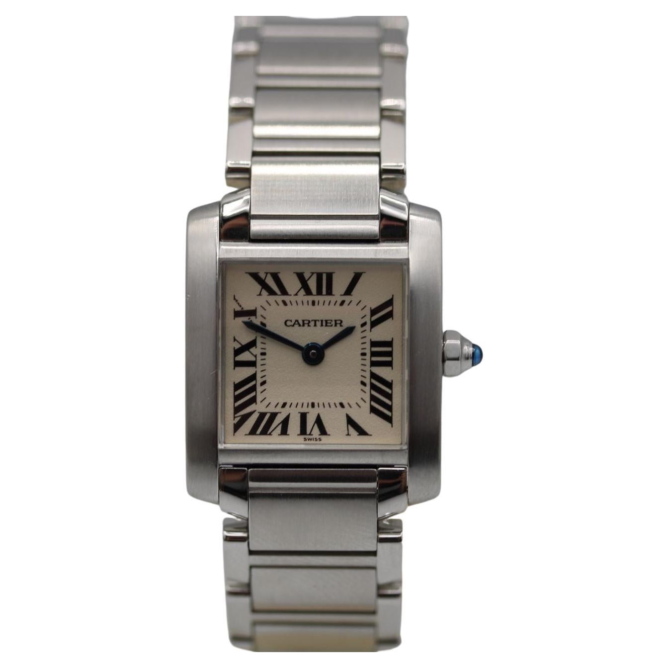 This elegant Cartier Tank Francaise is presented with a Cartier holder, manuals and warranty papers dated 1997 in addition to our 12-month warranty.

The Cartier Tank Francaise, model 2300, is a classy timepiece suitable for any occasion. It