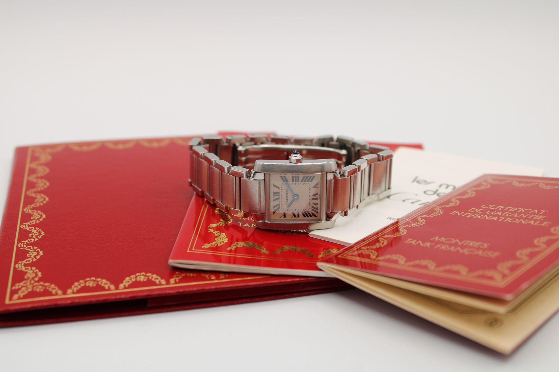  Cartier Tank Francaise 2300 Watch and Papers 1997 In Good Condition For Sale In London, GB