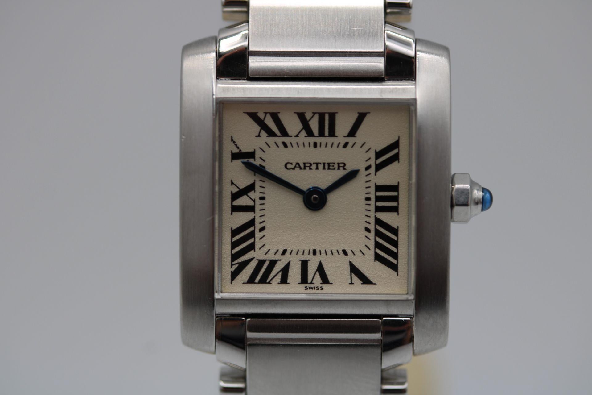  Cartier Tank Francaise 2300 Watch and Papers 1997 For Sale 1