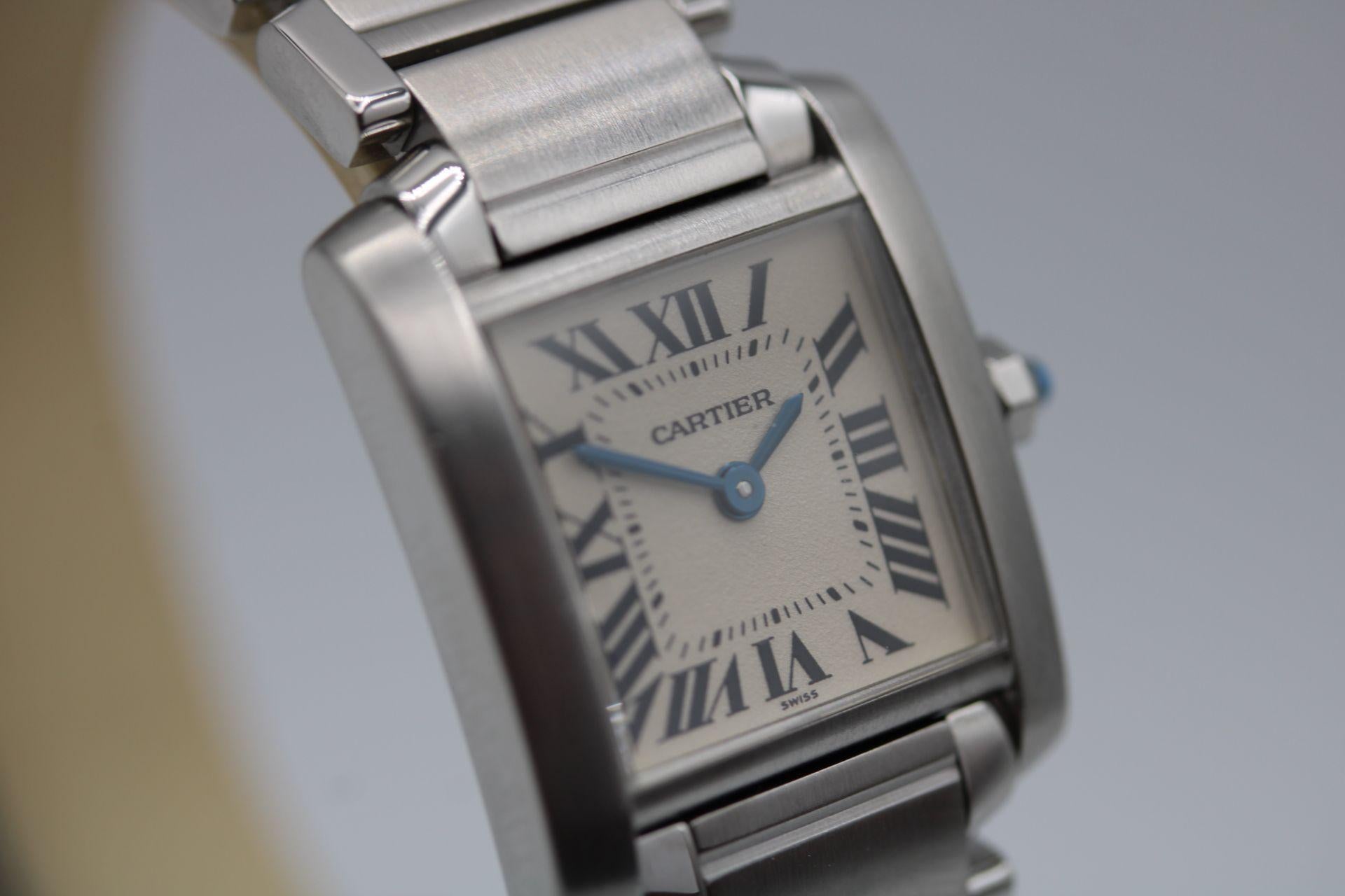  Cartier Tank Francaise 2300 Watch and Papers 1997 For Sale 2