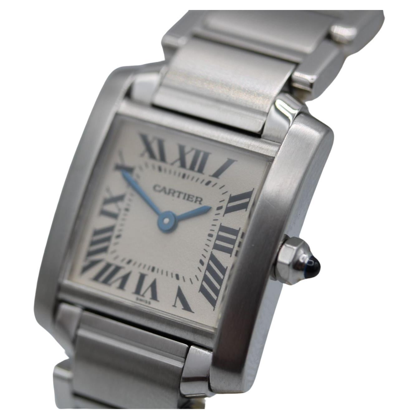  Cartier Tank Francaise 2300 Watch and Papers 1997 For Sale