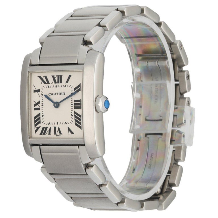 Cartier Tank Francaise 2301 Stainless Steel Ladies Watch at 1stDibs | cartier  cc708177, cartier 2301, cartier 2301 cc 708 177 price