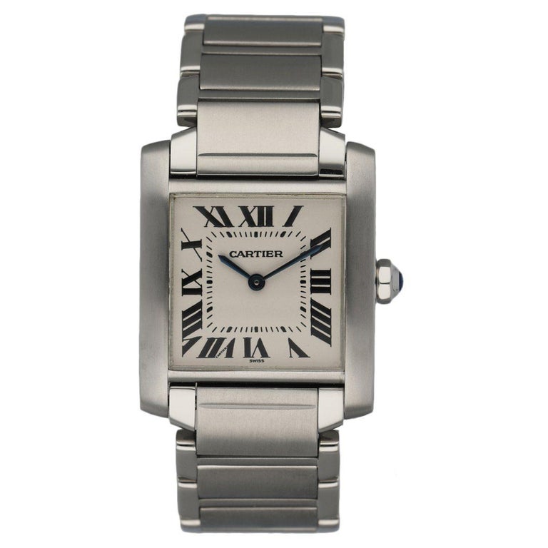Cartier Tank Francaise 2301 Stainless Steel Ladies Watch at 