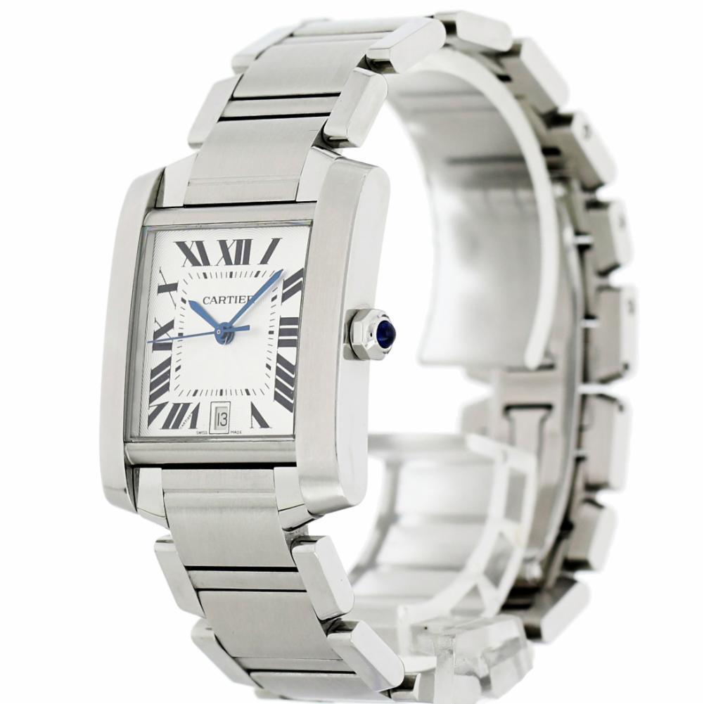 Cartier Tank Francaise 2302, Certified and Warranty In Excellent Condition In Miami, FL