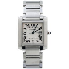 Cartier Tank Francaise 2302, White Dial, Certified and Warranty