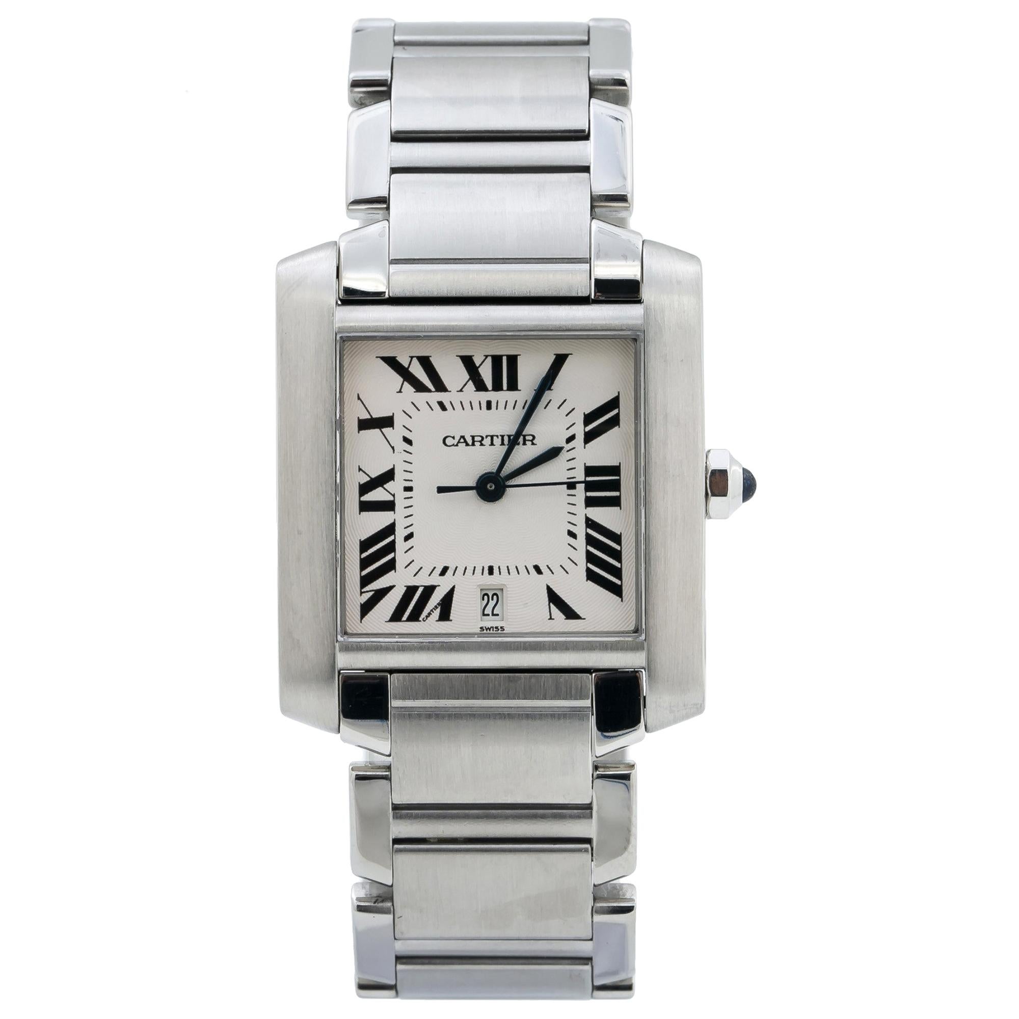 Cartier Solo Ronde Men's Stainless Steel Watch 3517 at 1stDibs