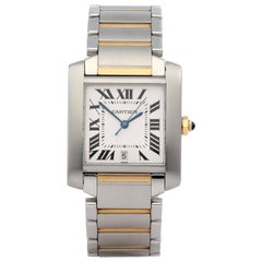 Cartier Tank Francaise 2302 Men Stainless Steel and Yellow Gold Automatic Watch