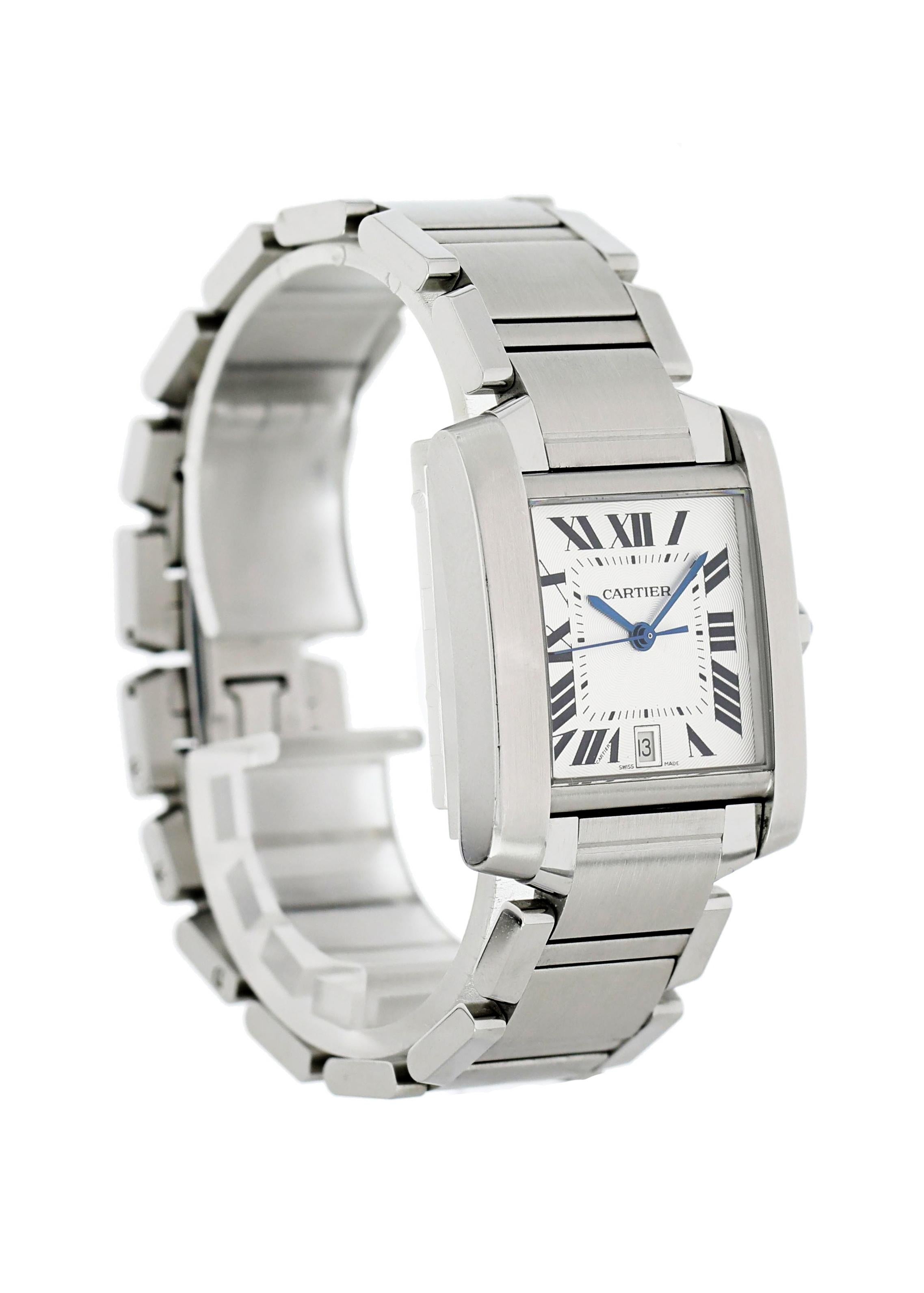 Cartier Tank Francaise 2302 Men’s Watch In Excellent Condition In New York, NY