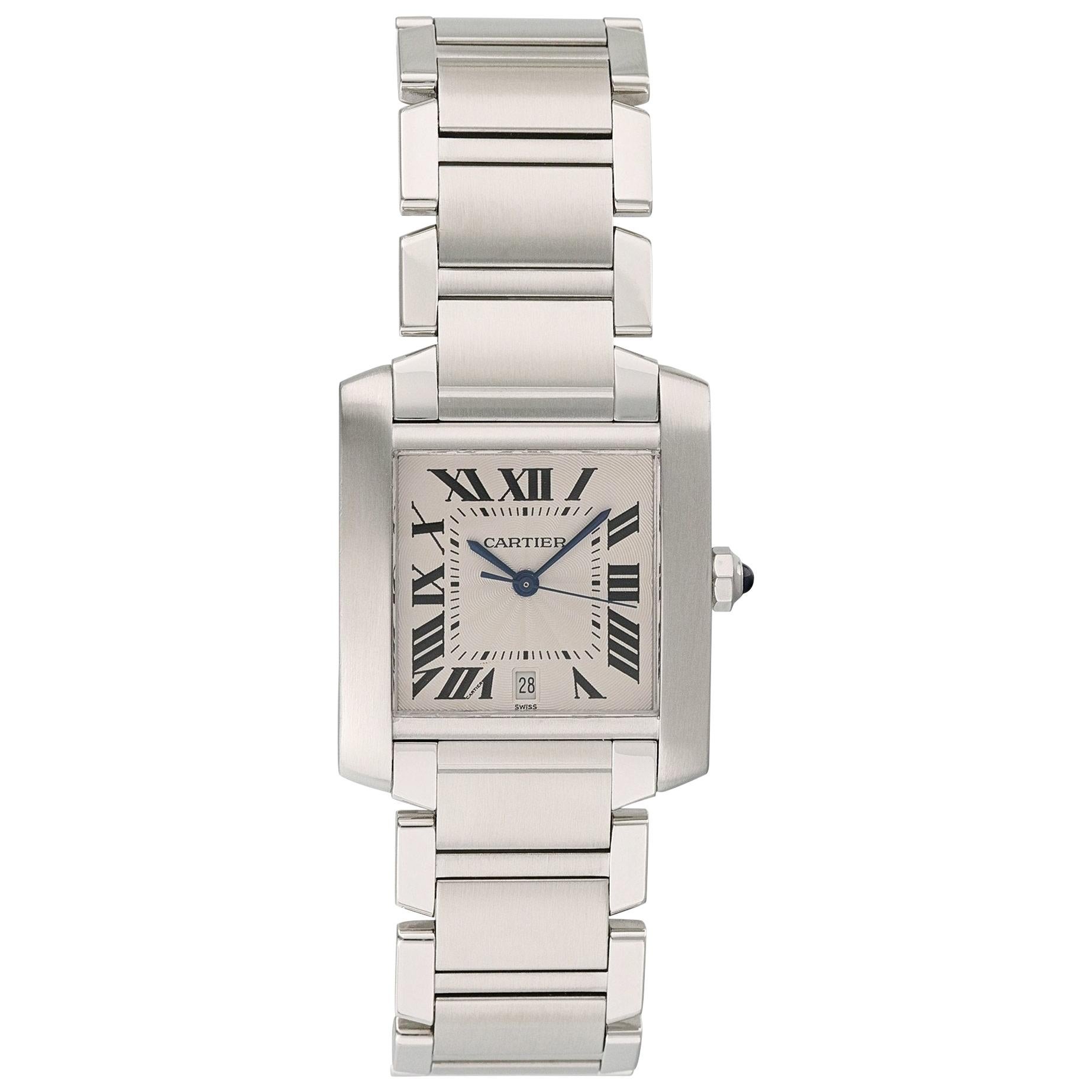 Cartier Tank Francaise 2302 Men's Watch For Sale at 1stDibs