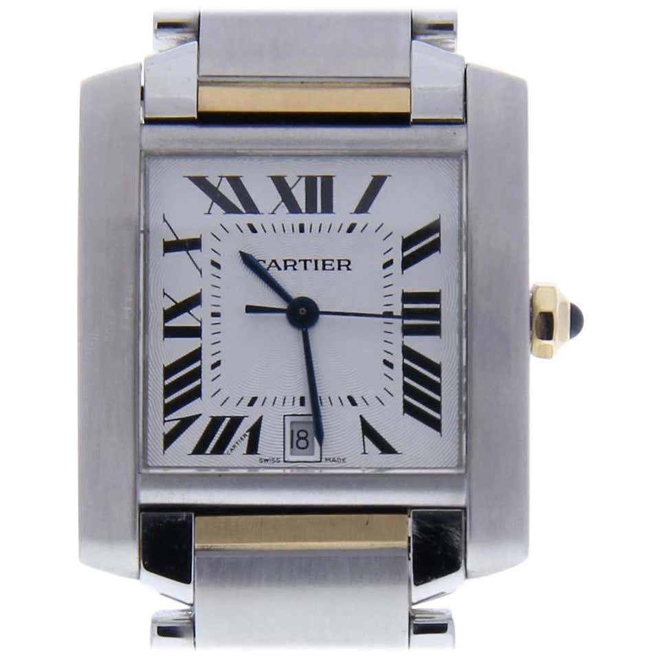 Cartier Tank Francaise Stainless Steel 2302 at 1stdibs