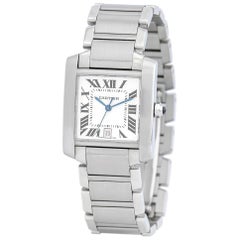 Cartier Tank Francaise 2302, Silver Dial, Certified and Warranty
