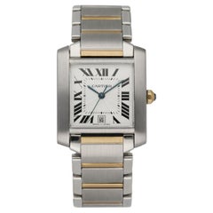 Cartier Tank Francaise 2302 Two Tone Automatic Large Men's Watch
