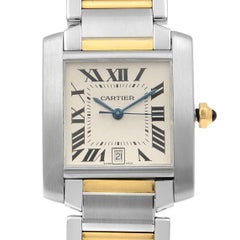 Cartier Tank Francaise 2302 Two-Tone Silver Dial Automatic Men's Watch W51005Q4