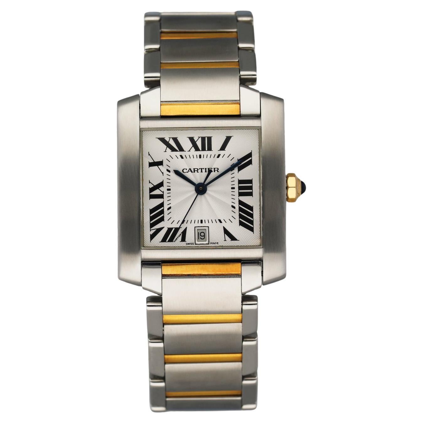 Cartier Tank Francaise 2302 / W51005Q4 Two Tone Automatic Box 
Papers