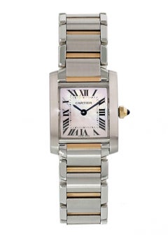 Cartier Tank Francaise 2384 Mother of Pearl Dial Ladies Watch