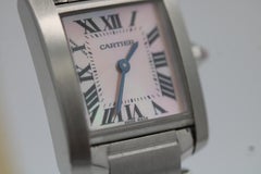 Cartier Tank Française 2384 Pink Mother of Pearl Factory Dial W51008Q3