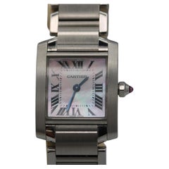 Cartier Tank Française 2384 Pink Mother of Pearl Factory Dial W51008Q3