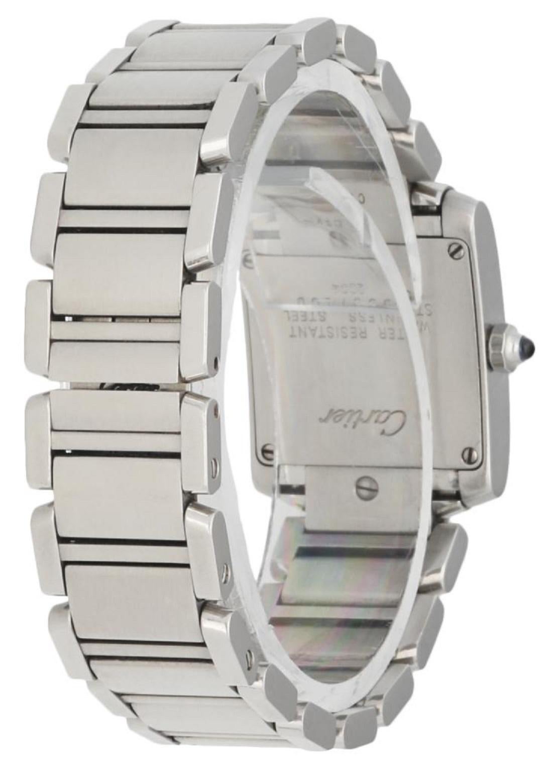 Women's Cartier Tank Francaise 2384 Stainless Steel Ladies Watch