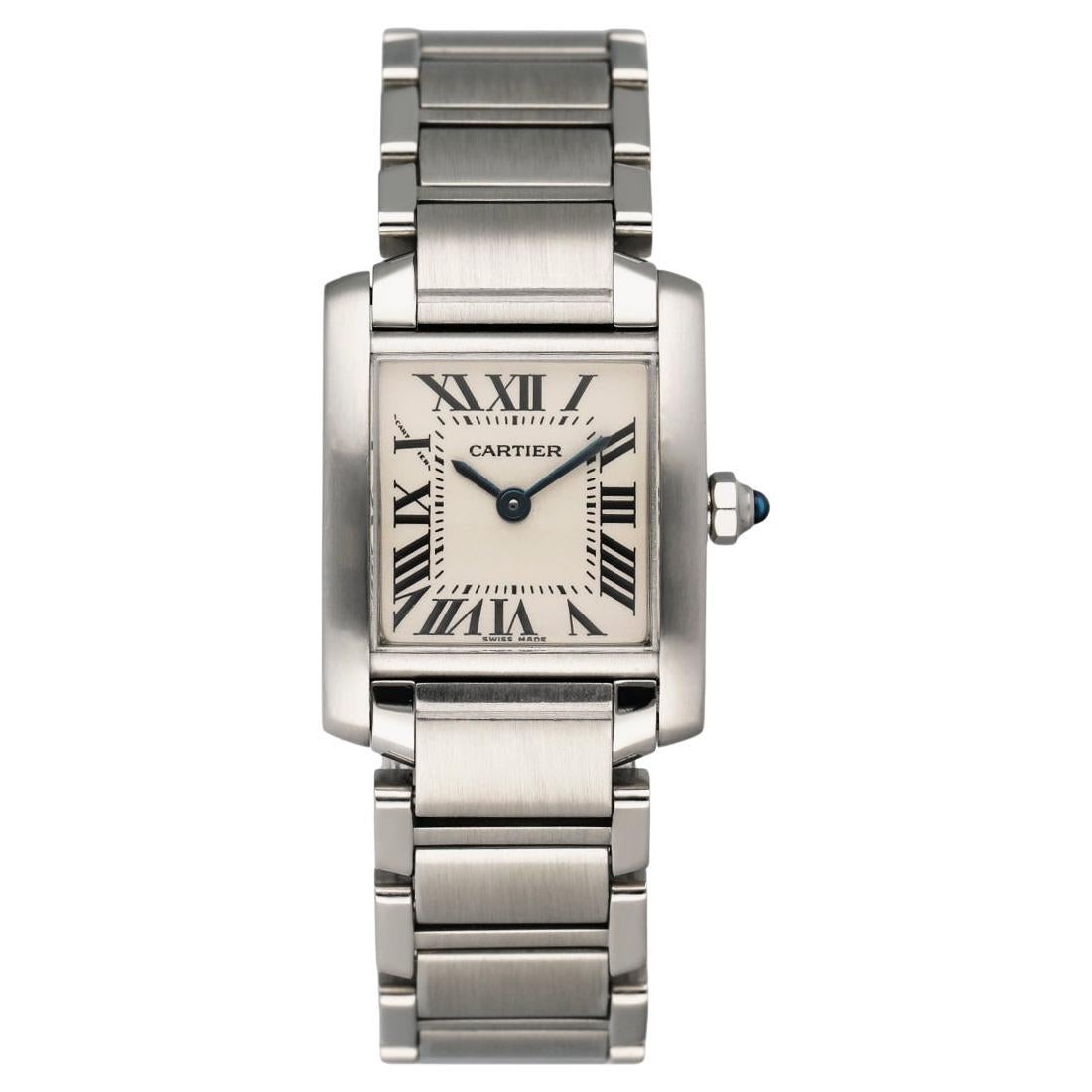 Cartier Tank Francaise 2384 Stainless Steel Ladies Watch