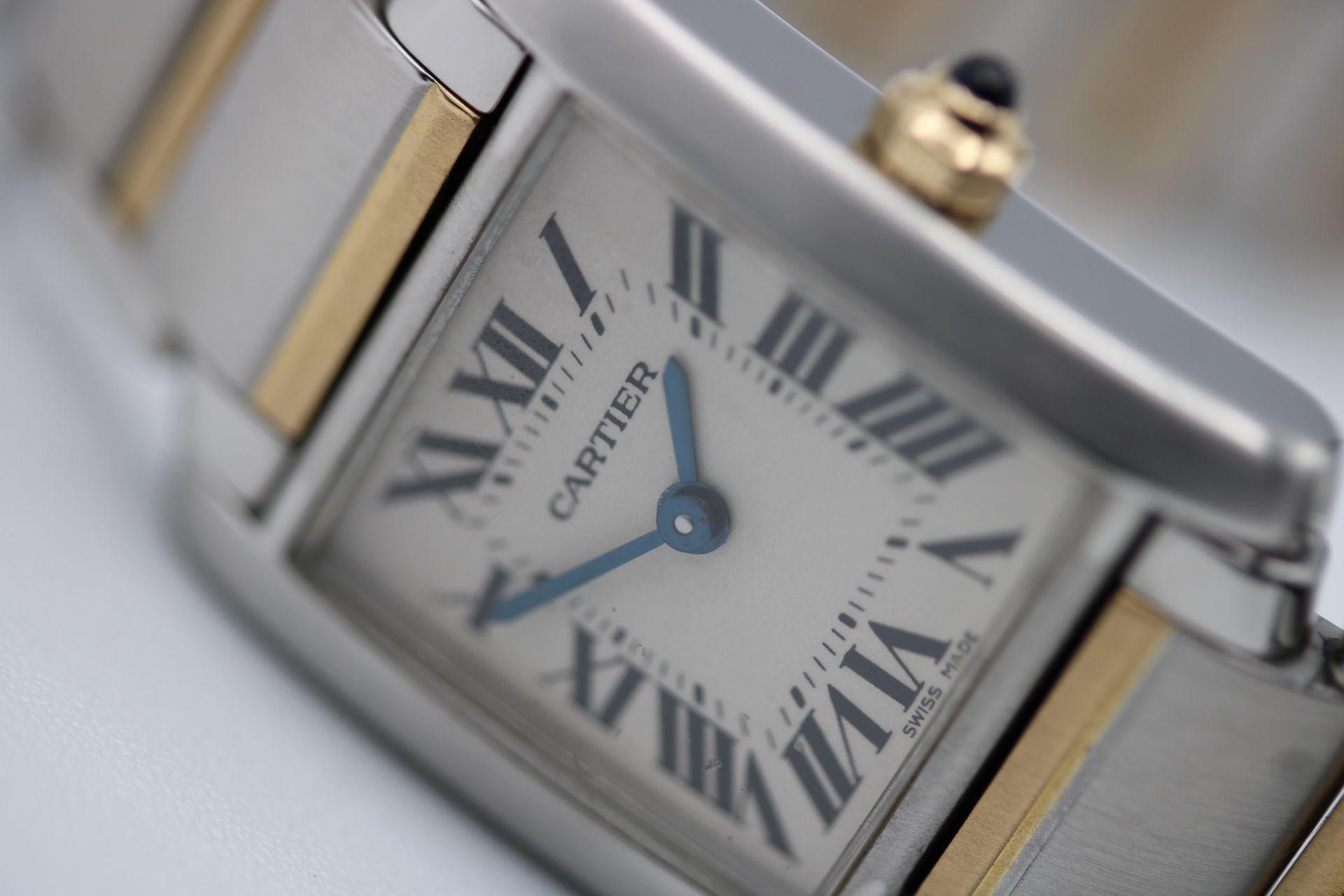 Cartier Tank Francaise 2384 Steel and Gold Watch and Box Only  9