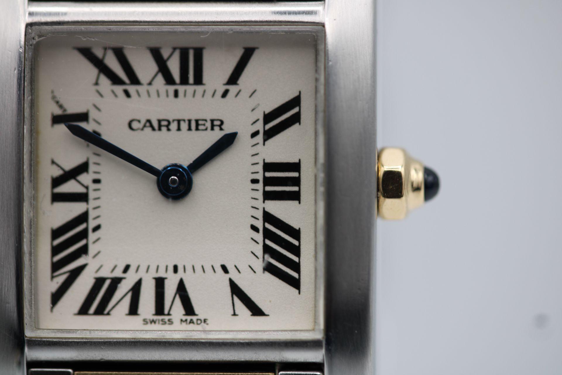 Cartier Tank Francaise 2384 Steel and Gold Watch and Box Only  2